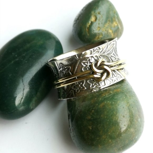 NWT, Sterling Silver meditation spinning spinner ring - Picture 2 of 7